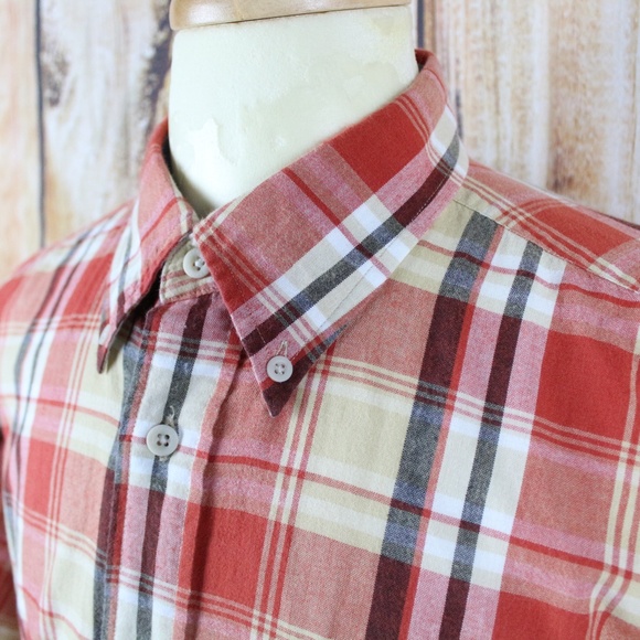 Pendleton Men's Seaside Shirt Orange Plaid - Picture 3 of 7